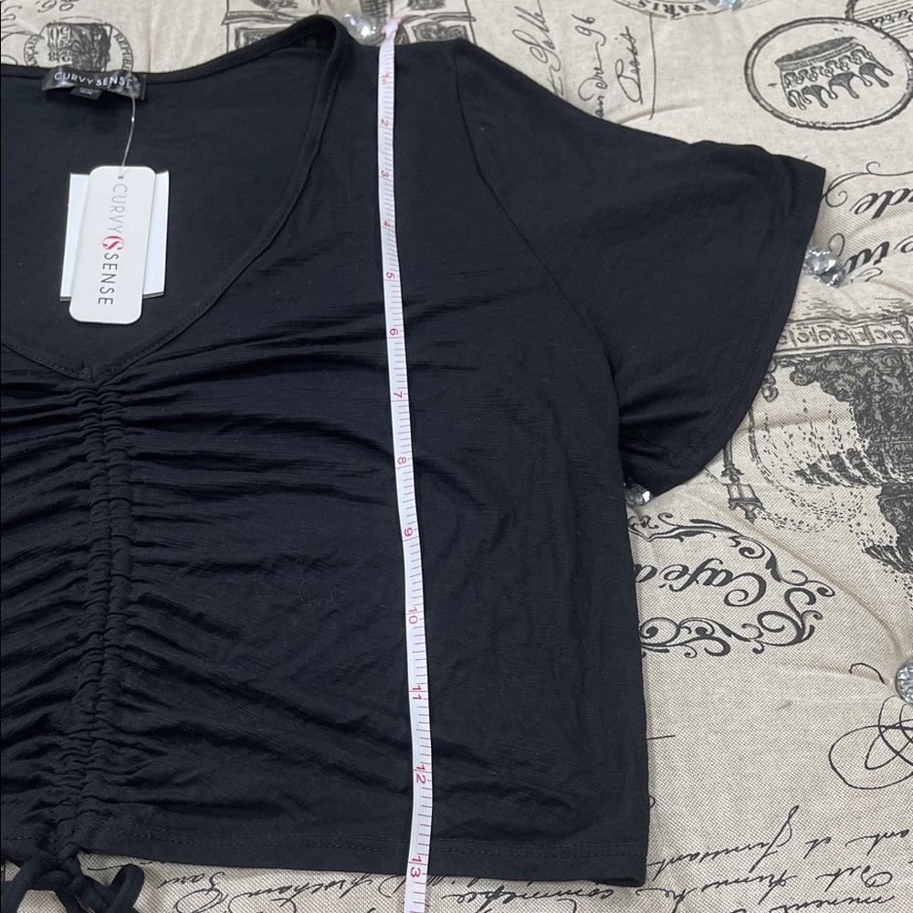 Curvy Sense Drawstring Crop Top - Picture 6 of 9